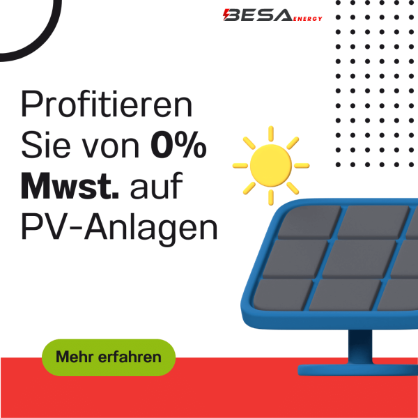 Steuererersparnisse beim Kauf von PV-Anlagen 2023 - 0 % Mwst. auf alle Photovoltaikkomponenten