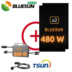Balkonanlage: BLUESUN 960 Wp Full Black Shingled | TSUN...