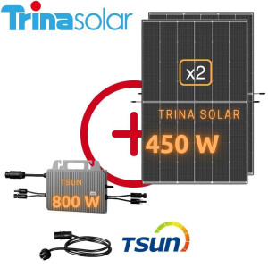 Balkonanlage: Trina 900 Wp Doppelglas | TSUN TSOL-MS800AC