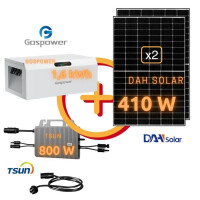 Balkonanlage:  DAH Solar 820 Wp | TSUN TSOL-MS800AC | Gospower GPMS-3250B