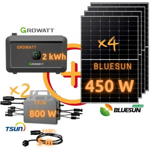 Balkonkraftwerk: BLUESUN 1800 Wp Topcon N Type | TSUN...