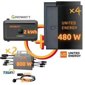 Balkonkraftwerk: UNITED ENERGY 1920 Wp ULTRA BLACK...