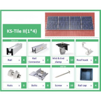 Montagesystem Ziegeldach für 4 Module (Set 1)