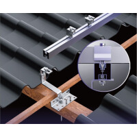 Montagesystem Ziegeldach für 4 Module (Set 1)