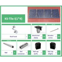 Premium Montagesystem Ziegeldach für 4 Module (Set 2)