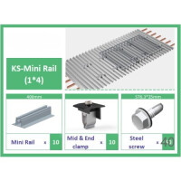 Metall-Dach Montagesystem – Kurz-Schienen-Set für 4 Module | Trapezblech