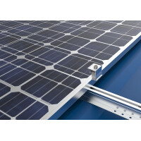 Metall-Dach Montagesystem – Kurz-Schienen-Set für 4 Module | Trapezblech