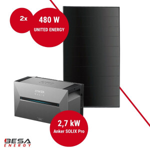 Balkonkraftwerk mit Speicher – 2x UNITED ENERGY 480...
