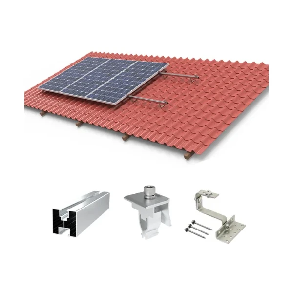 Montagesystem Ziegeldach für 2 Module (Set 1)