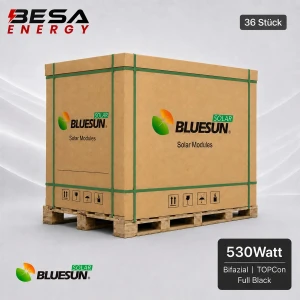 36x Bluesun Solar 530 W BSM530M10-60HNH HALF CELL TOPCON...