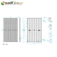 36x Bluesun Solar 530 W BSM530M10-60HNH HALF CELL TOPCON Bifazial Full Black Solarmodul 530 Wp
