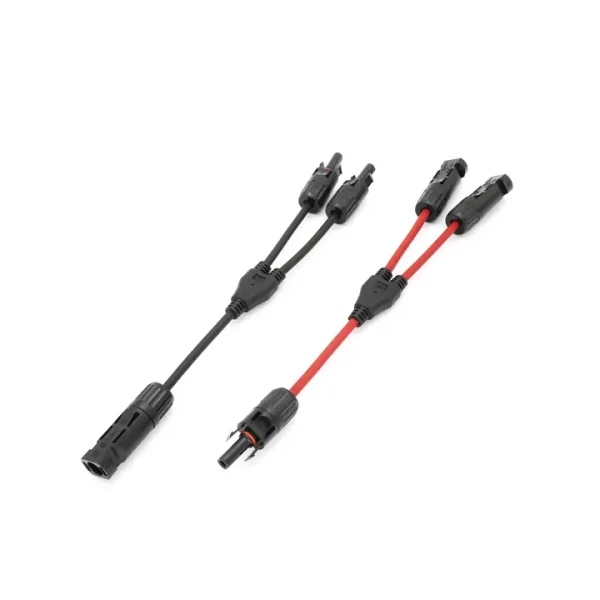 PNtech PV004-2T1 MC4-kompatibler Y-Verteiler 2-zu-1 (Solarmodul-Parallelverschaltung, 1000 V / 30 A, IP65)