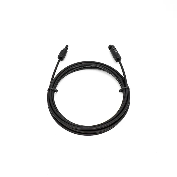 PNtech DCext 4 mm² Solar-Verlängerungskabel 3 m schwarz, beidseitig MC4-kompatibel (TÜV / EN 50618)