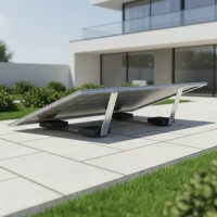 Universal 20° Aufständerung für 1 Solarmodul (ZAM-Stahl, Flachdach/Garten)