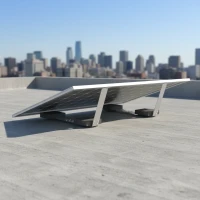 Universal 20° Aufständerung für 1 Solarmodul (ZAM-Stahl, Flachdach/Garten)