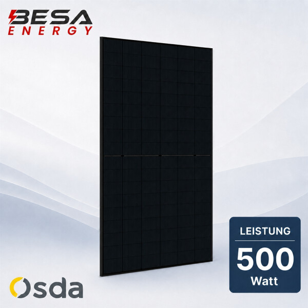 OSDA 500 W N PRO Bifazial PV Modul ODA500-27V-MHDBRz Black Frame
