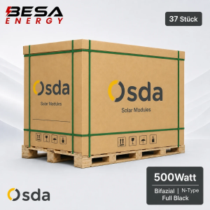 37x OSDA 500 W N PRO Bifazial PV Modul ODA500-27V-MHDBRz...
