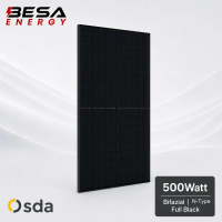 37x OSDA 500 W N PRO Bifazial PV Modul ODA500-27V-MHDBRz Full BlackPalette