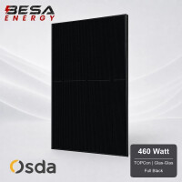 37x OSDA 460 Wp N PRO Bifazial Solarmodul ODA460-24V-MHDBRz Full Black Palette