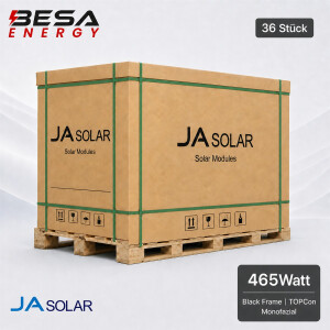 36x JA Solar 465 Wp N-Type Double Glass Monofacial PV...