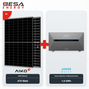 Anker Solarbank 2 AC BKW 2x AIKO 470W (940 W)